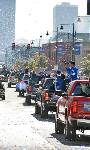 WATCH: Drone footage documents Royals' insanely-crowded World Series party